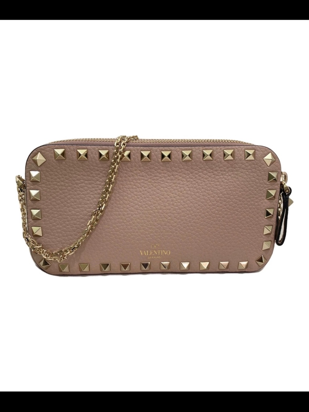 Valentino Rockstud Leather Crossbody Bag in Blush